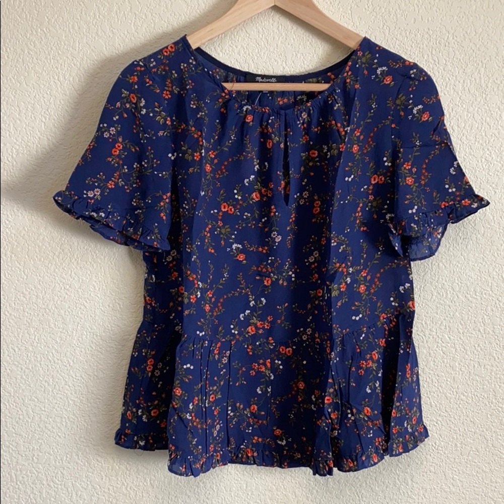 Sold Madewell navy blouse xs